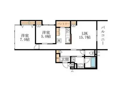 LS PLUS 豊玉南(2LDK/3階)の間取り写真