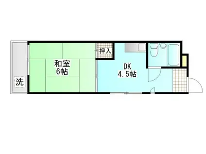 ハイツ・オーエド(1DK/10階)の間取り写真