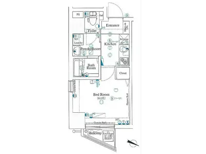 I FEERIQUE KANDA (1K/5階)の間取り写真