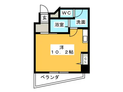 TKビル(ワンルーム/5階)の間取り写真