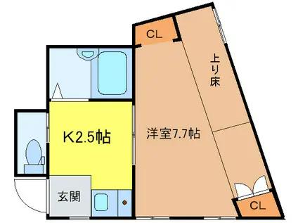SAKURASOU(1K/1階)の間取り写真