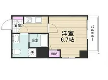 AZEST立石♯R(1K/2階)の間取り写真