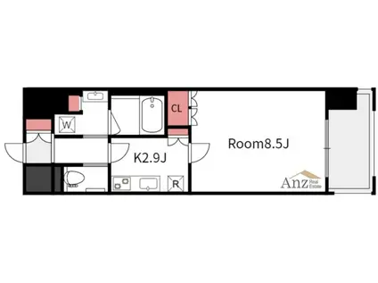 リーガル靭本町(1K/5階)の間取り写真