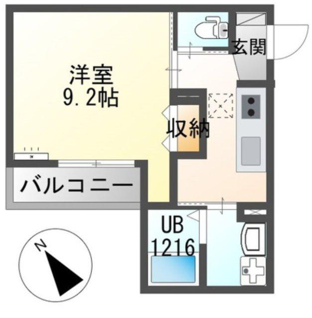 TISSAGE(1K/2階)の間取り写真