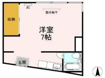 メゾンエル(1K/3階)の間取り写真