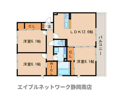 リエーヴル池田(3LDK/2階)の間取り写真