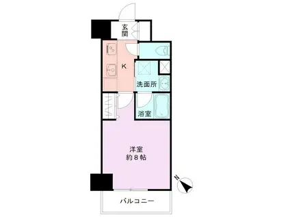 S-FORT新潟白山公園(1K/3階)の間取り写真