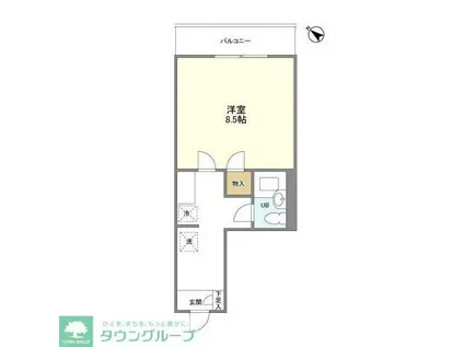 シティーコート千駄木(1K/1階)の間取り写真