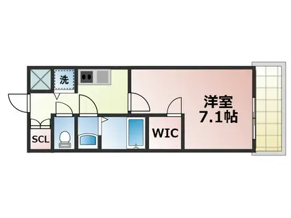 エスリード大阪城アクシス(1K/5階)の間取り写真