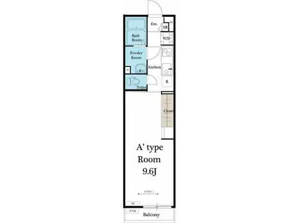 さくらハイム(1K/3階)の間取り写真