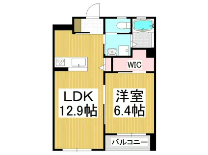 FELIZ(1LDK/3階)の間取り写真