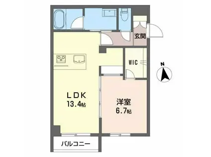 ブリリアンテ(1LDK/1階)の間取り写真
