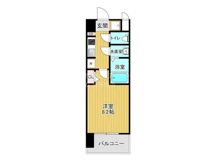 スプランディッド難波II(1K/11階)の間取り写真