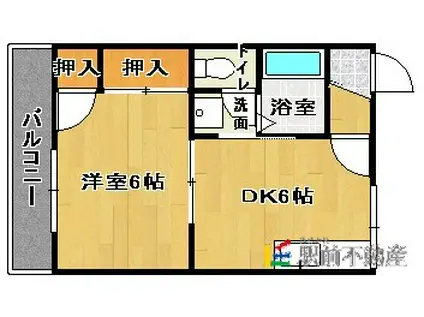 ドマーニトレ(1DK/2階)の間取り写真