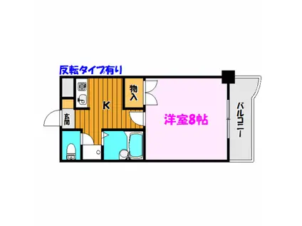 ロイヤルプラザ郡山(1K/6階)の間取り写真