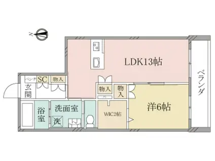 ヘーベルヴィレッジお花茶屋たからまちVILLAGE(1LDK/3階)の間取り写真