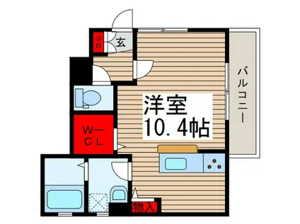 M.K.Y(ワンルーム/1階)の間取り写真