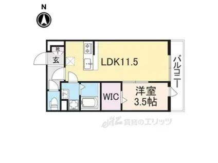 リブリ・ふたかみ(1LDK/2階)の間取り写真
