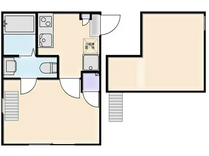 ノイエスハウス錦が丘(1K/1階)の間取り写真