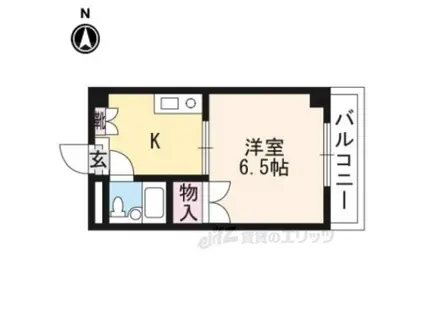 シャンブル望月(1K/2階)の間取り写真