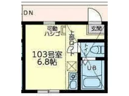 エンラコリーナ小机(ワンルーム/1階)の間取り写真