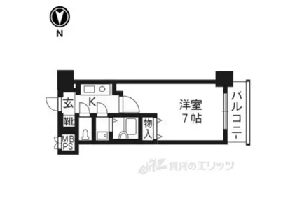 ライオンズマンション京都河原町第3(1K/6階)の間取り写真