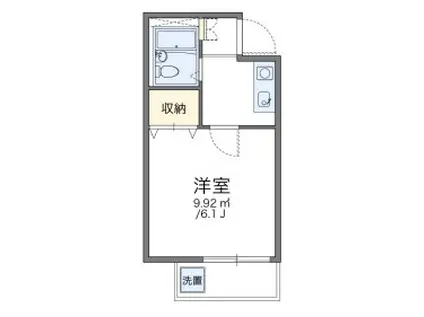レオパレス住道第2(1K/2階)の間取り写真