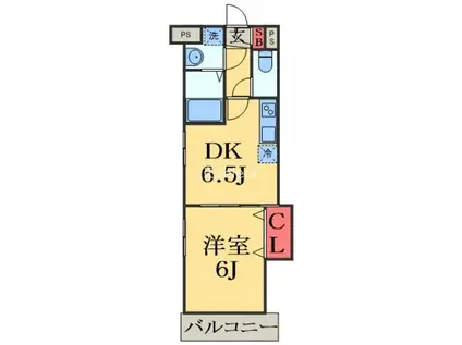 CREATIFS(1DK/1階)の間取り写真