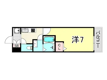 AII南武庫之荘(1K/3階)の間取り写真