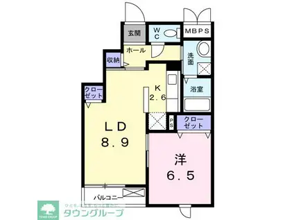 ラルーチェ(1LDK/3階)の間取り写真