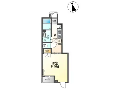 岐阜市長良H様アパート(1K/1階)の間取り写真