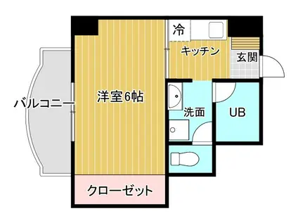 キャピタル平安(1K/4階)の間取り写真