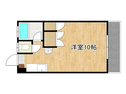 クリスタルハーモニー(ワンルーム/1階)の間取り写真