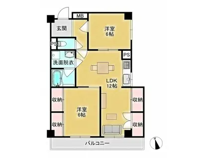 RENATIS(2LDK/2階)の間取り写真