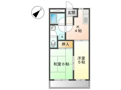 プラティーヌ(2K/2階)の間取り写真