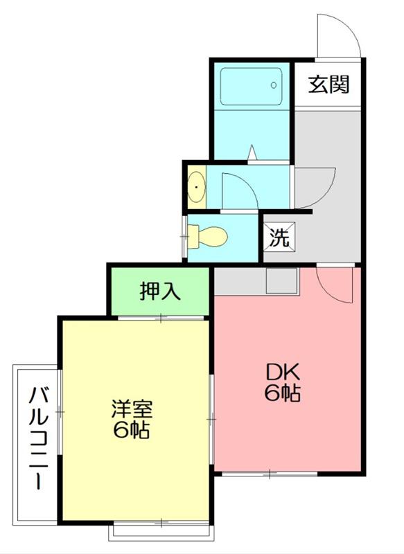 アネックスユウ(1DK/2階)の間取り写真