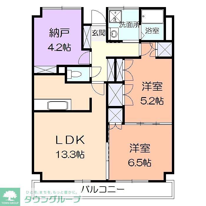 ステラ本厚木(2SLDK/3階)の間取り写真