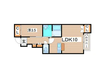 リヴェール葉山(1LDK/1階)の間取り写真