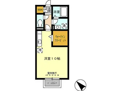 グラーサ・グランベール(ワンルーム/1階)の間取り写真