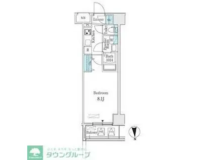 プレイズシード名駅北(1K/3階)の間取り写真