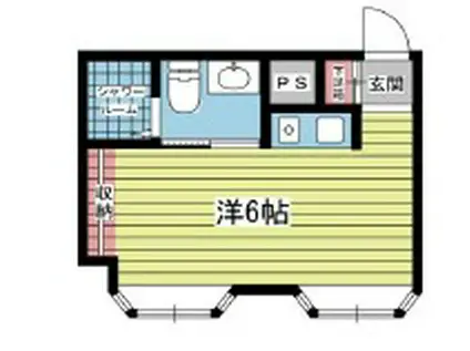 アボハウス(1K/2階)の間取り写真