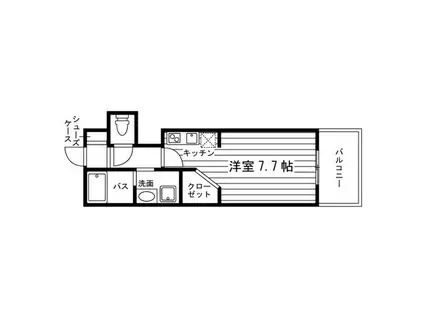 アヴァンコンティア小幡(ワンルーム/4階)の間取り写真