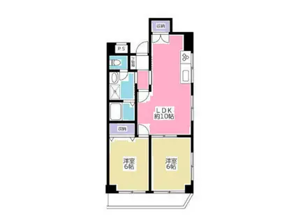 フローレンス(2LDK/3階)の間取り写真