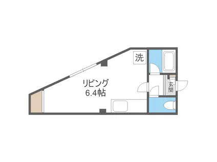 ノースタウン保(ワンルーム/3階)の間取り写真