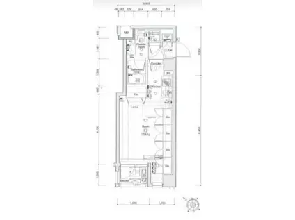 エルフラット板橋(1K/3階)の間取り写真