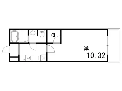 グラン・シーマ(1K/7階)の間取り写真