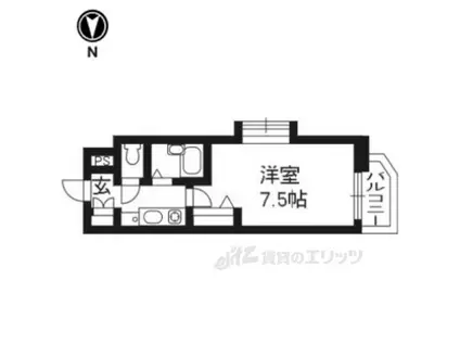 デリード烏丸西(1K/7階)の間取り写真