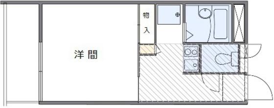 レオパレスJYOYAMA(1K/2階)の間取り写真