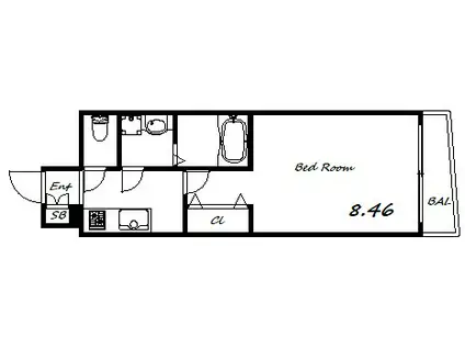 SPコート神戸(1K/7階)の間取り写真