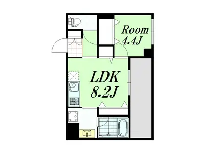 グリットビル(1LDK/5階)の間取り写真